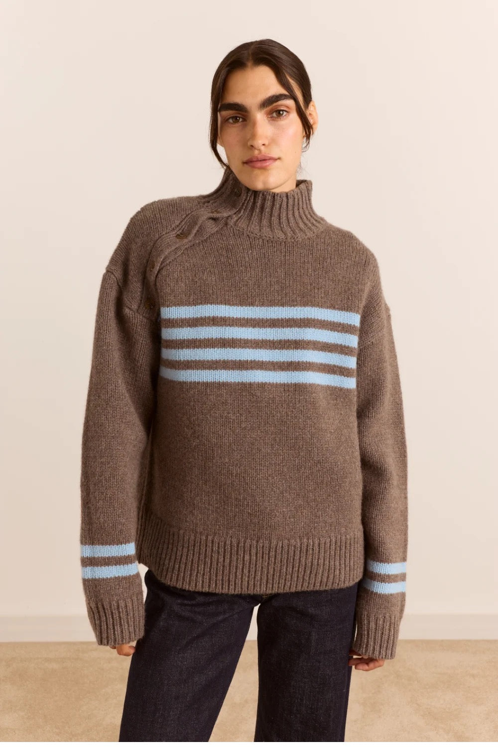 DAMSON MADDER  TALLULAH BUTTON MOLE/BLUE