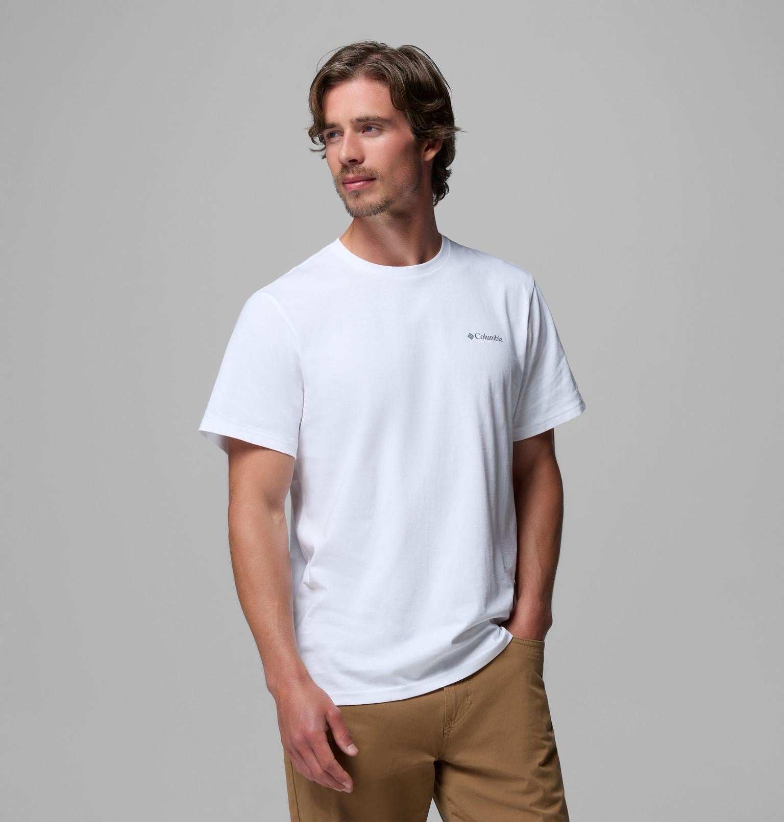 COLUMBIA OUTDOOR T SHIRT  WHITE
