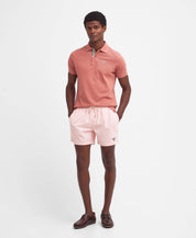 BARBOUR TARTAN PIQUE POLO PINK CLAY