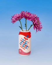 CHERRY SODA VASE RED/CREAM