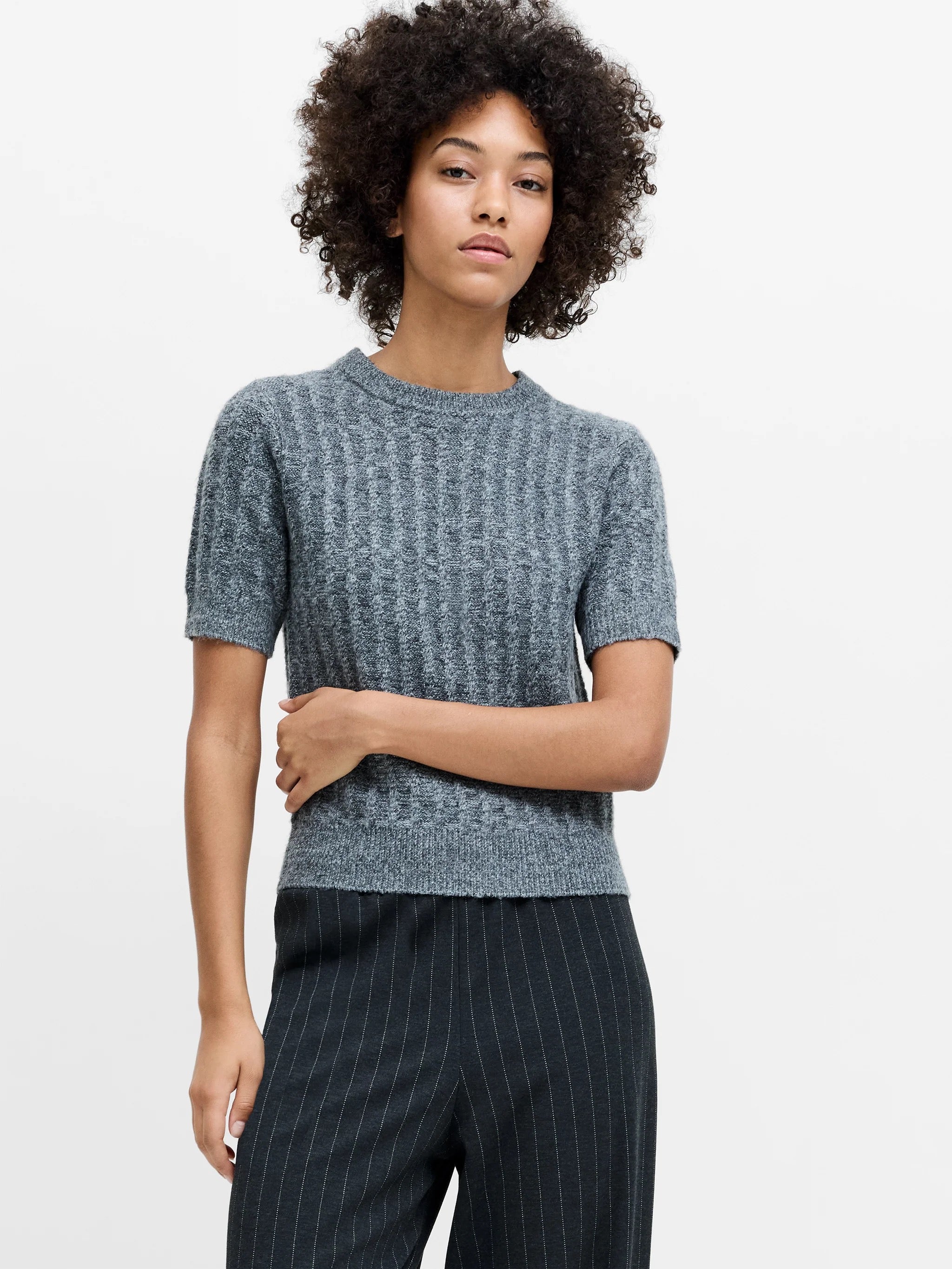 FRENCH CONNECTION  KEZIA TEXTURE MID GREY