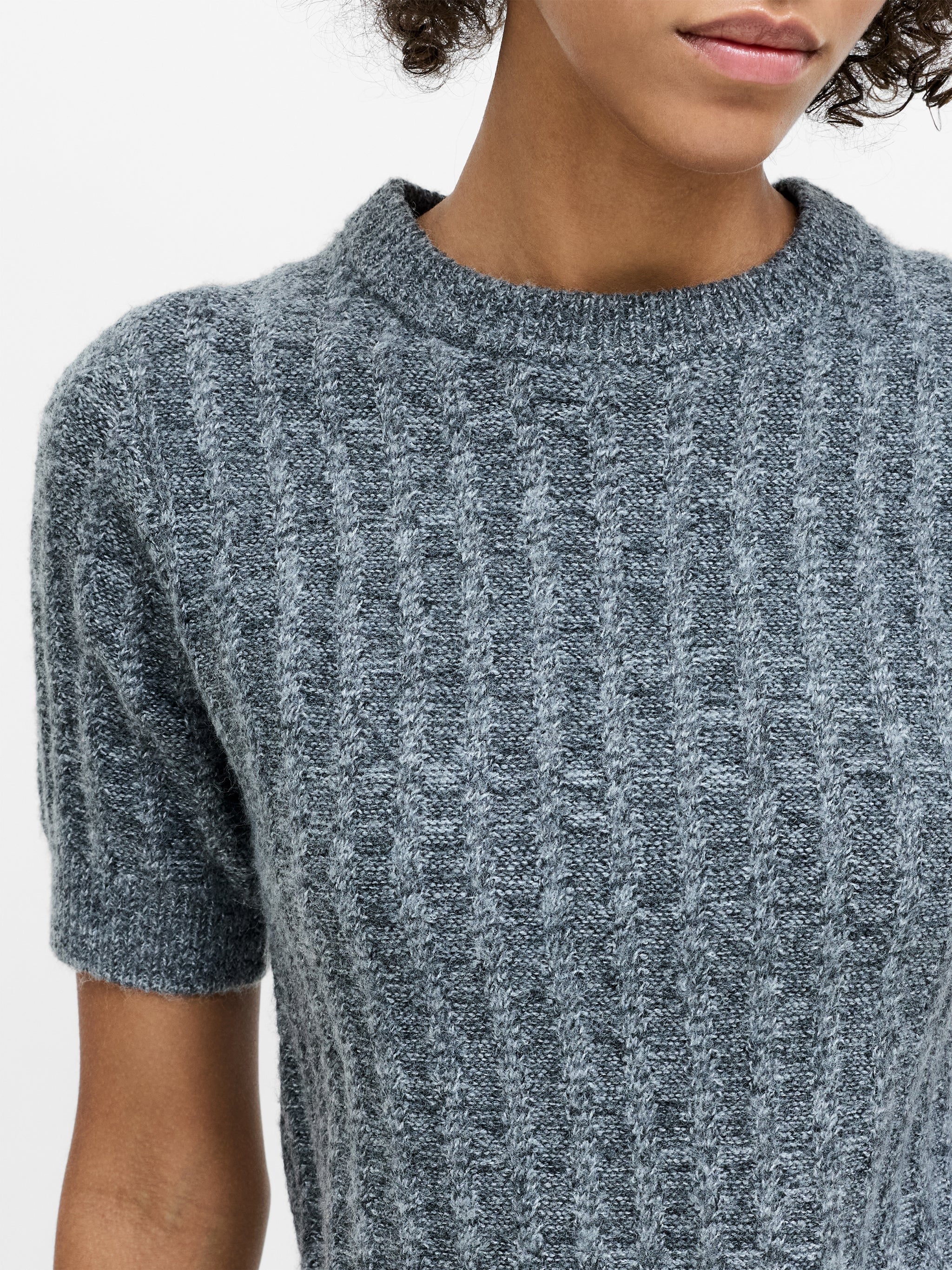 FRENCH CONNECTION  KEZIA TEXTURE MID GREY