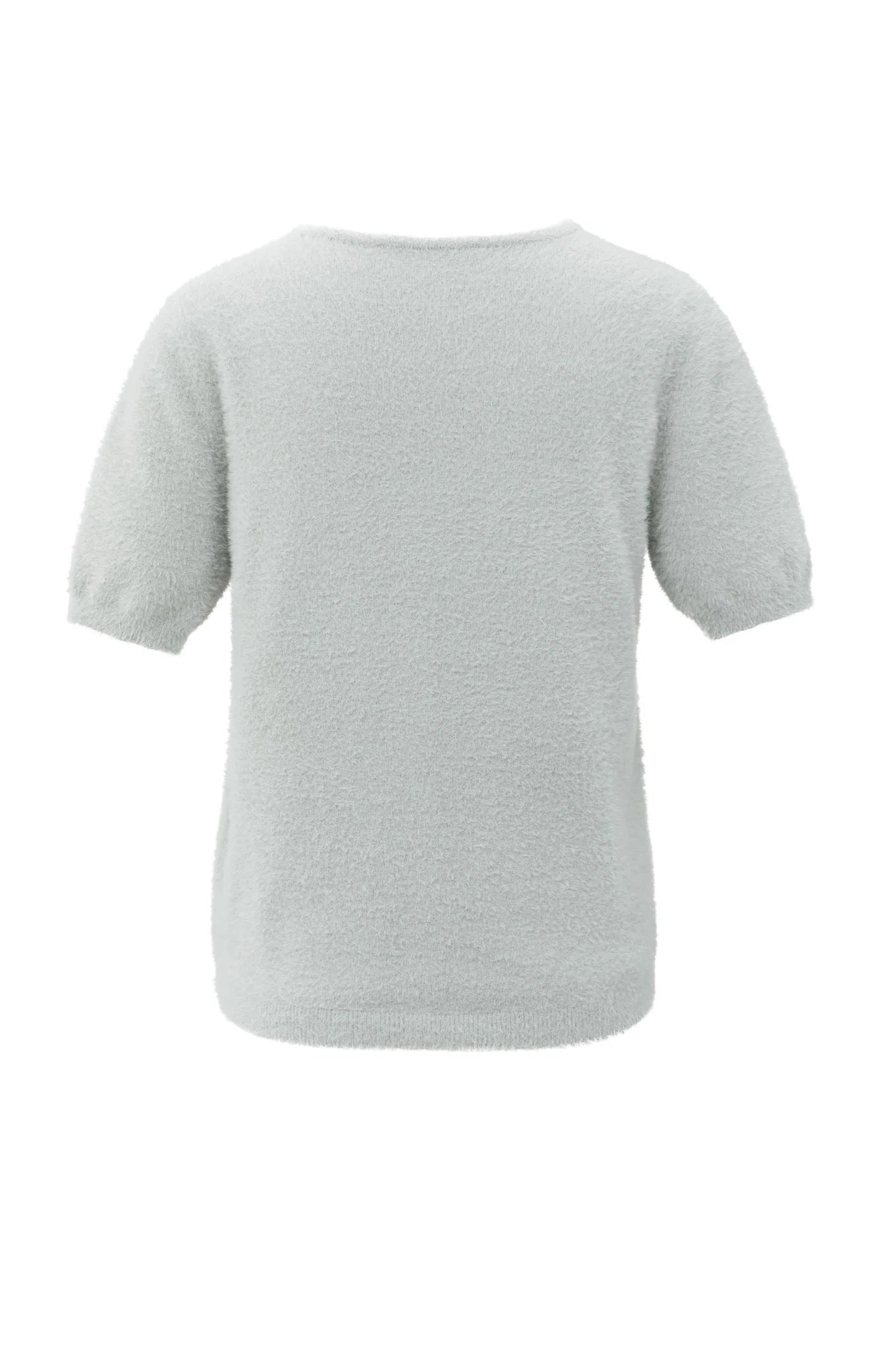 YAYA  FLUFFY WRAP S/S LIGHT GREY