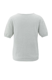 YAYA  FLUFFY WRAP S/S LIGHT GREY