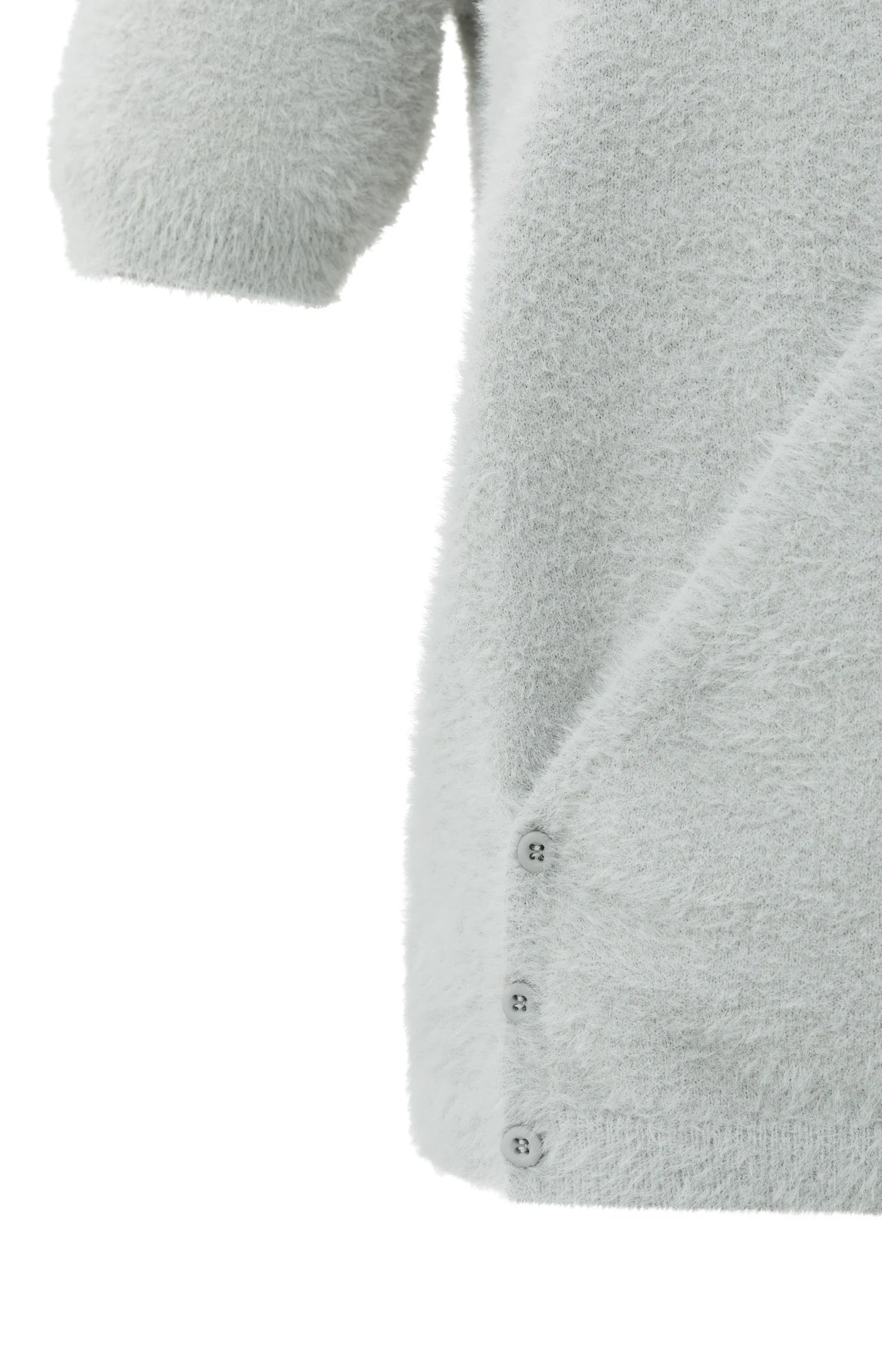 YAYA  FLUFFY WRAP S/S LIGHT GREY