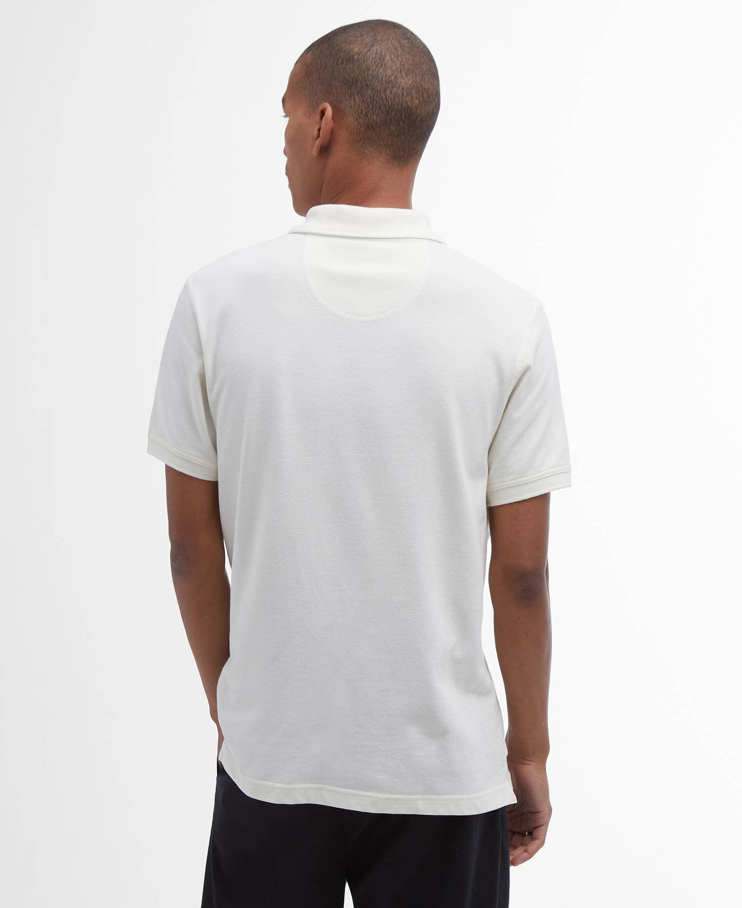 BARBOUR  TARTAN PIQUE POLO WHISPER WHITE