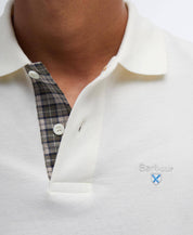 BARBOUR  TARTAN PIQUE POLO WHISPER WHITE