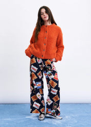 FRNCH  SYROS ORANGE CARDIGAN