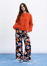 FRNCH  SYROS ORANGE CARDIGAN