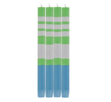 BRITISH COLOUR STANDARD STRIPED CANDLES NANKIN/GRASS/WILLOW