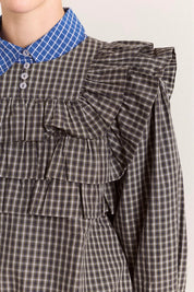 DAMSON MADDER  SHAY BLOUSE MULTI MINI CHECK