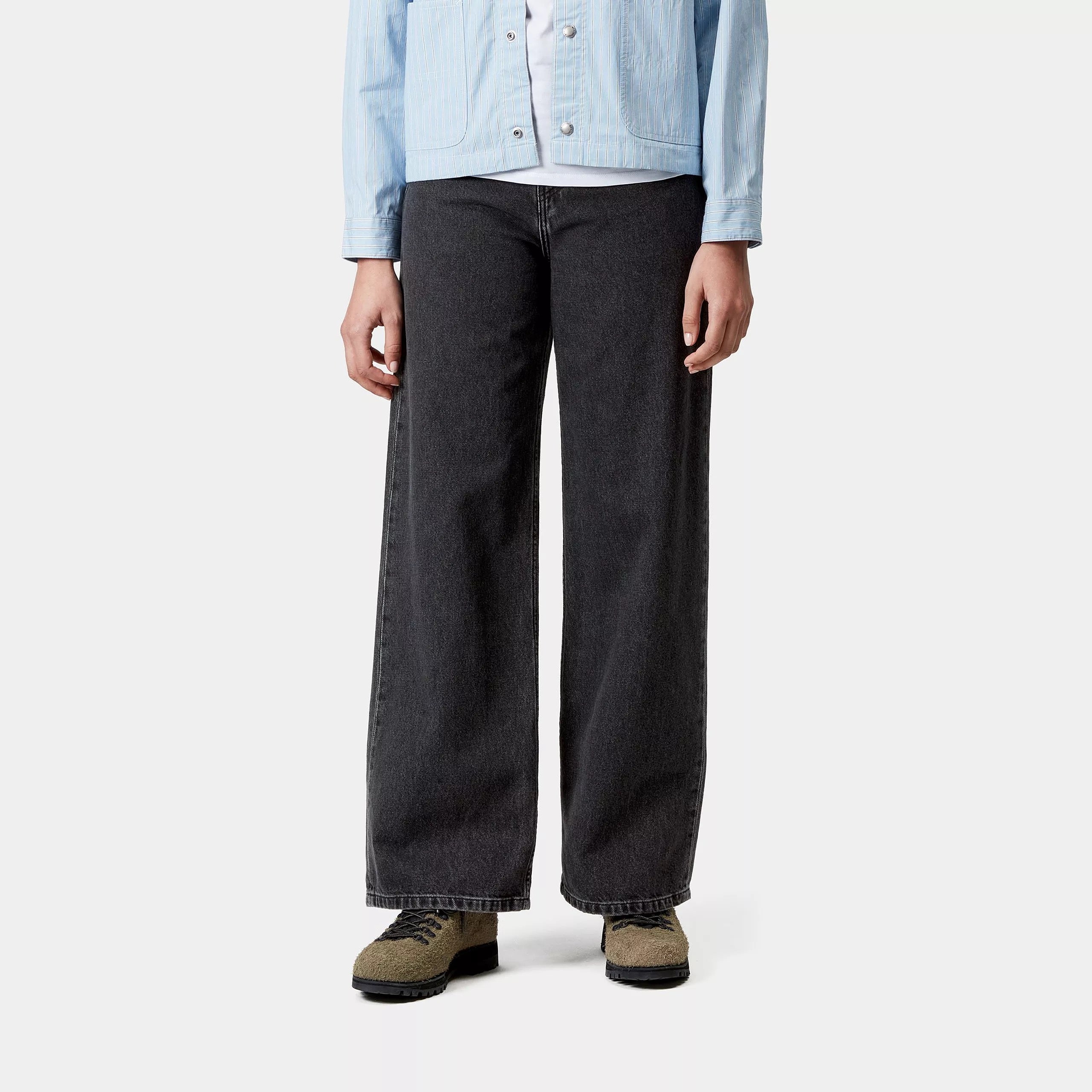 CARHARTT WIP  JANE PANT BLACK DARK USED
