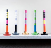 BRITISH COLOUR STANDARD STRIPED CANDLES NANKIN/GRASS/WILLOW