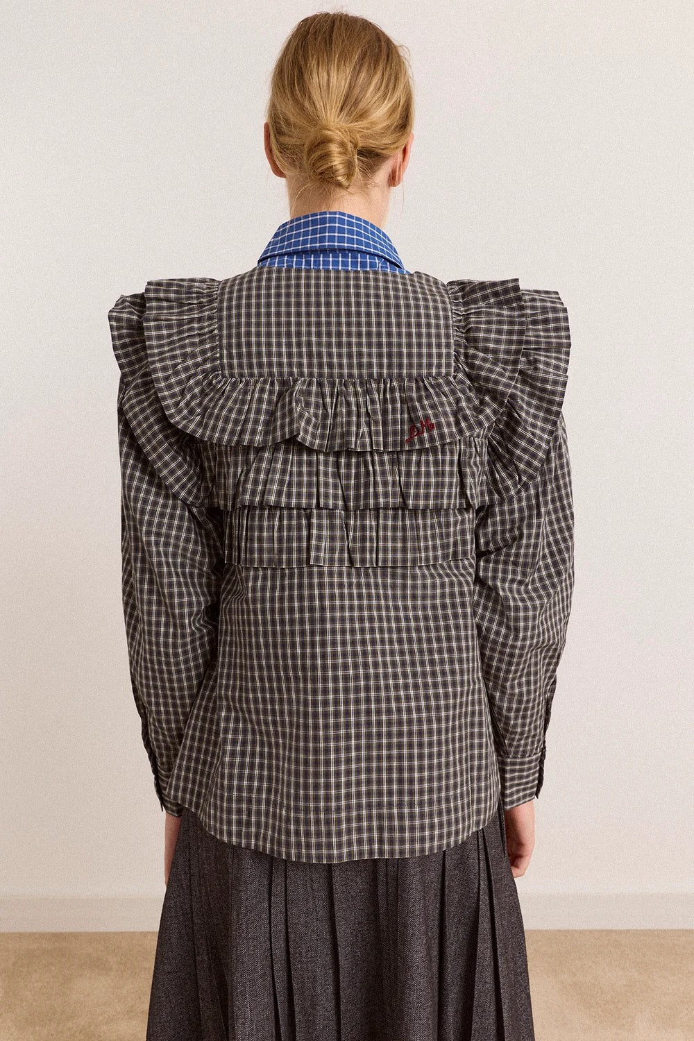 DAMSON MADDER  SHAY BLOUSE MULTI MINI CHECK