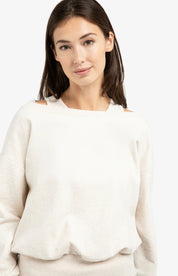 YAYA LAYERED SWEAT ECRU MELANGE
