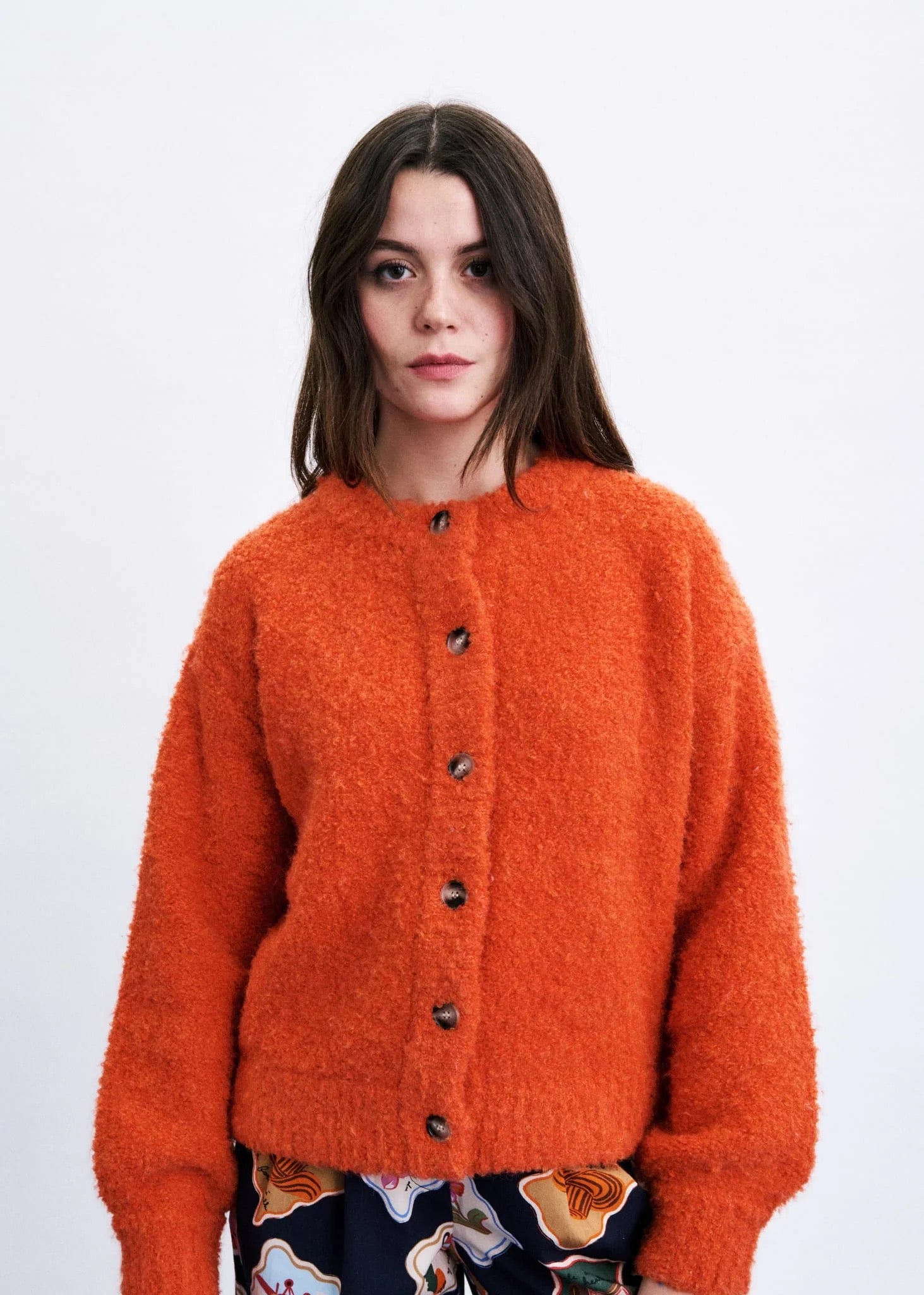 FRNCH  SYROS ORANGE CARDIGAN