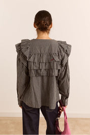 DAMSON MADDER  SHAY BLOUSE MULTI MINI CHECK