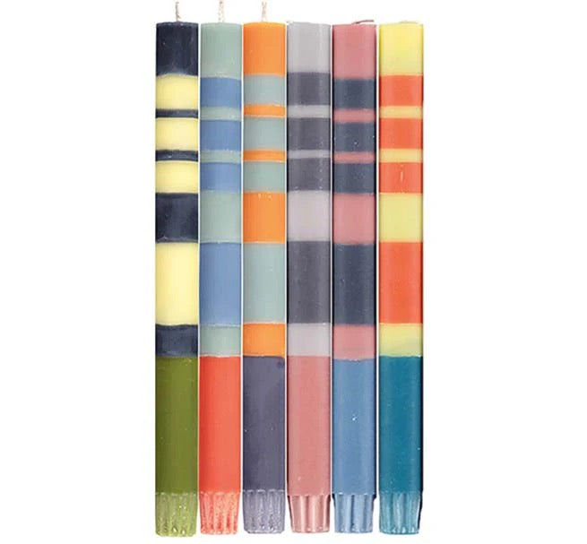BRITISH COLOUR STANDARD  STRIPE CANDLE MIXED SET STRIPED