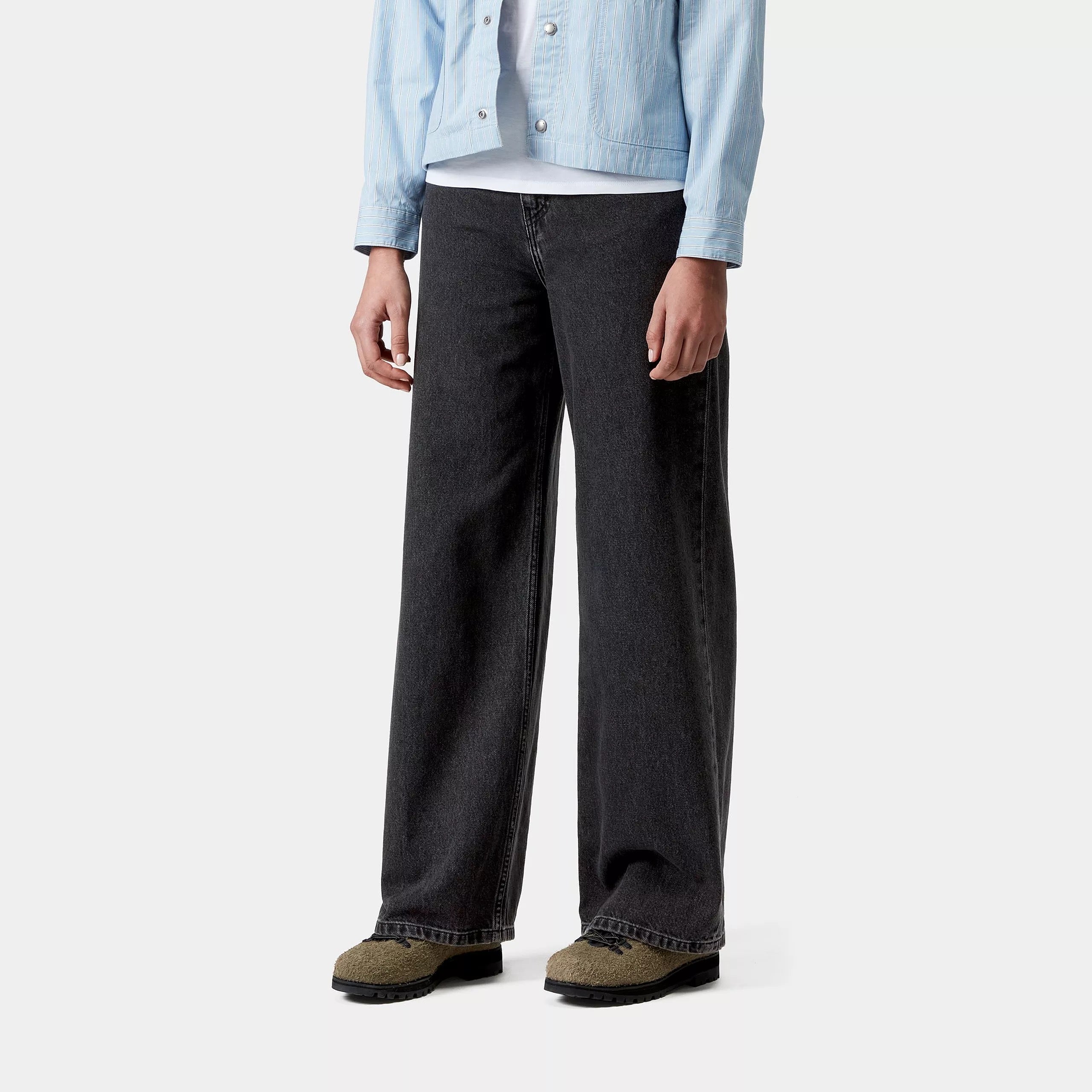 CARHARTT WIP  JANE PANT BLACK DARK USED