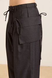 DAMSON MADDER  TATIANNA PINSTRIPE NAVY PANT