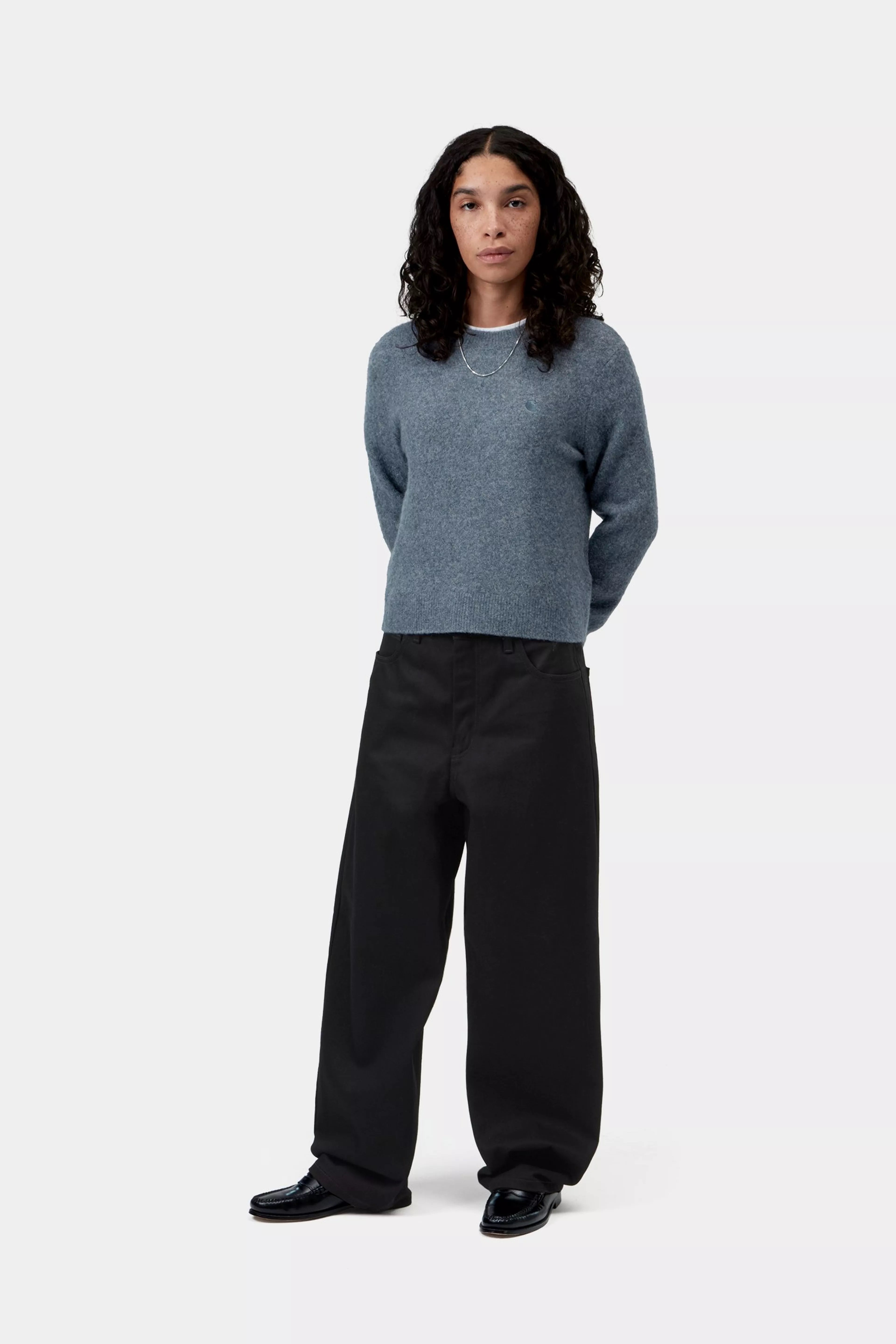 CARHARTT WIP  CURTIS SWEAT TANGLED SHADY BLUE