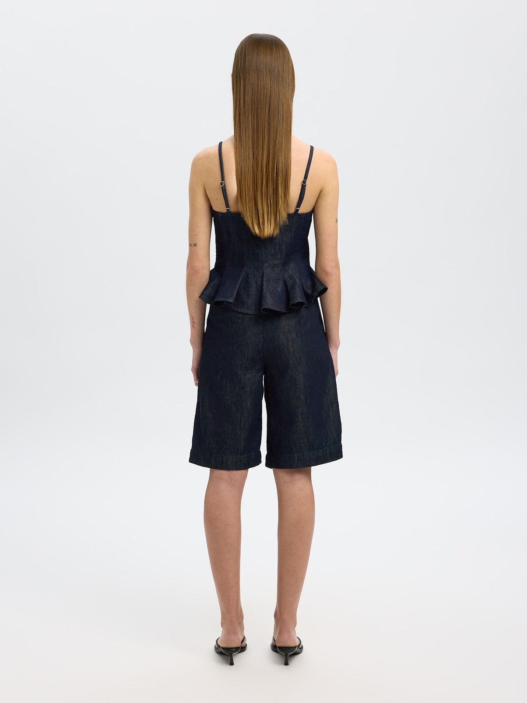 SELECTED VELDA STRAP DARK BLUE DENIM