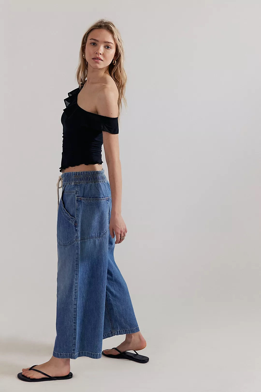 FREE PEOPLE DENIM  EASY PEASY Blue