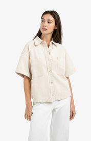 YAYA DENIM JKT DESERT BEIGE DENIM