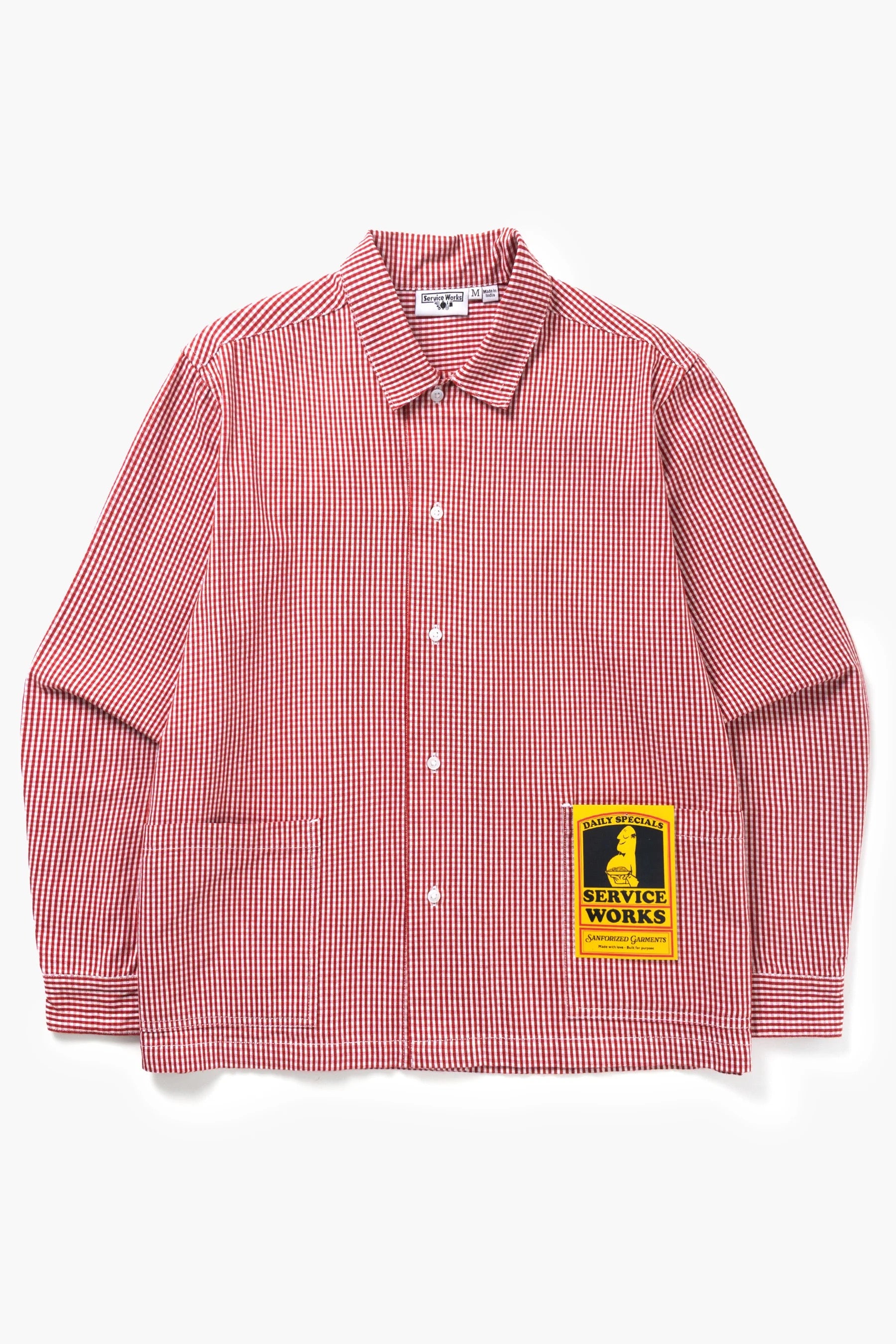 SERVICE WORKS  GINGHAM WAITER Red