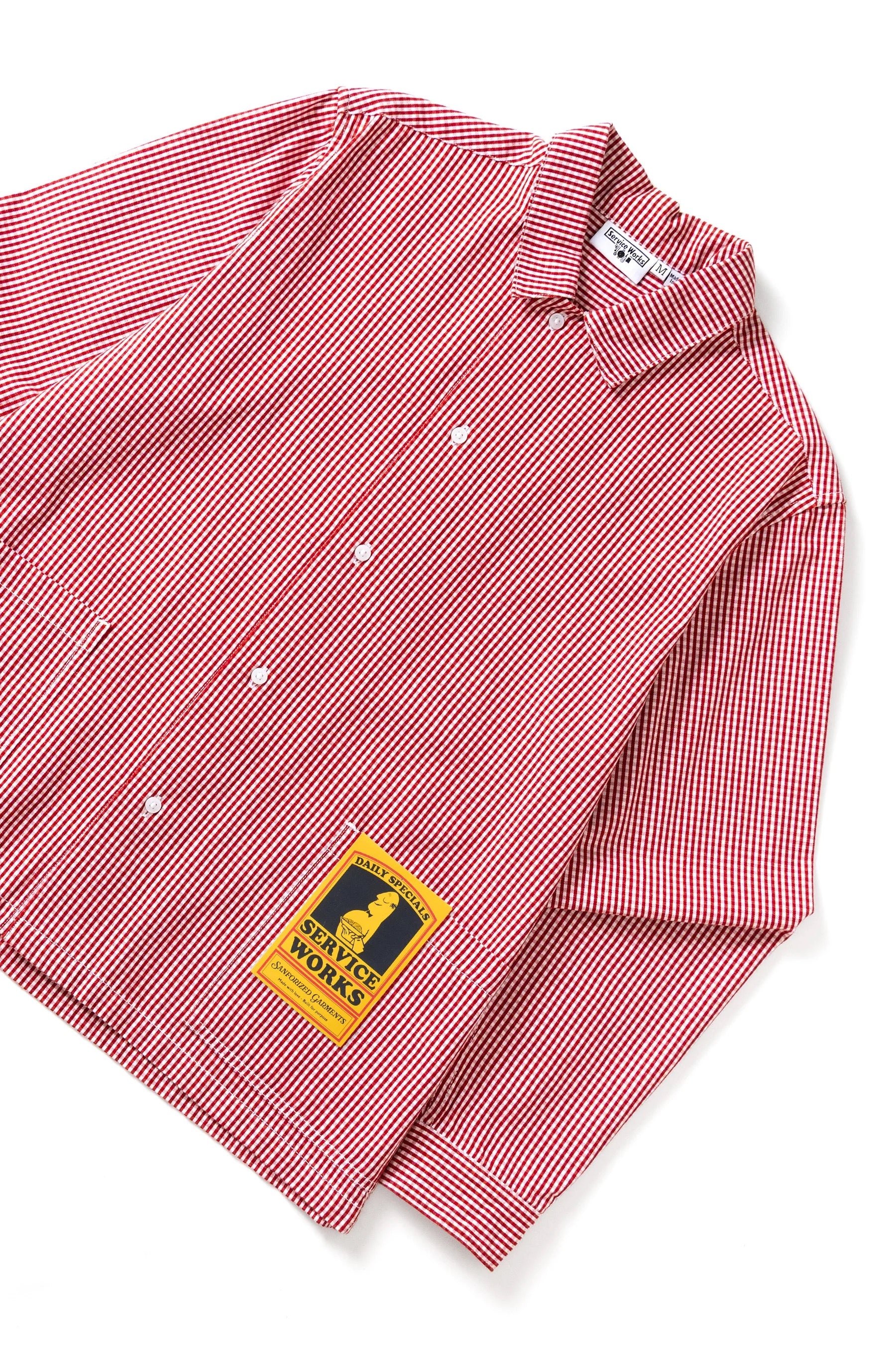 SERVICE WORKS  GINGHAM WAITER Red