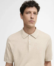 BARBOUR  KNITTED POLO WASHED STONE