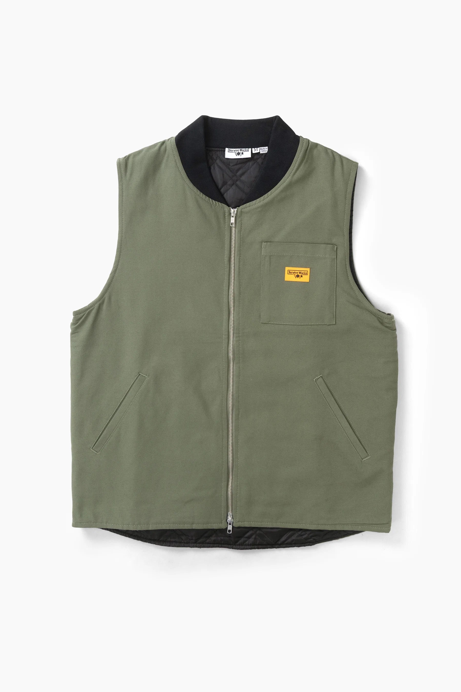 SERVICE WORKS  WORK VEST OLIVE