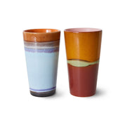 H.K LIVING  LATTE MUGS X 2 CLASH