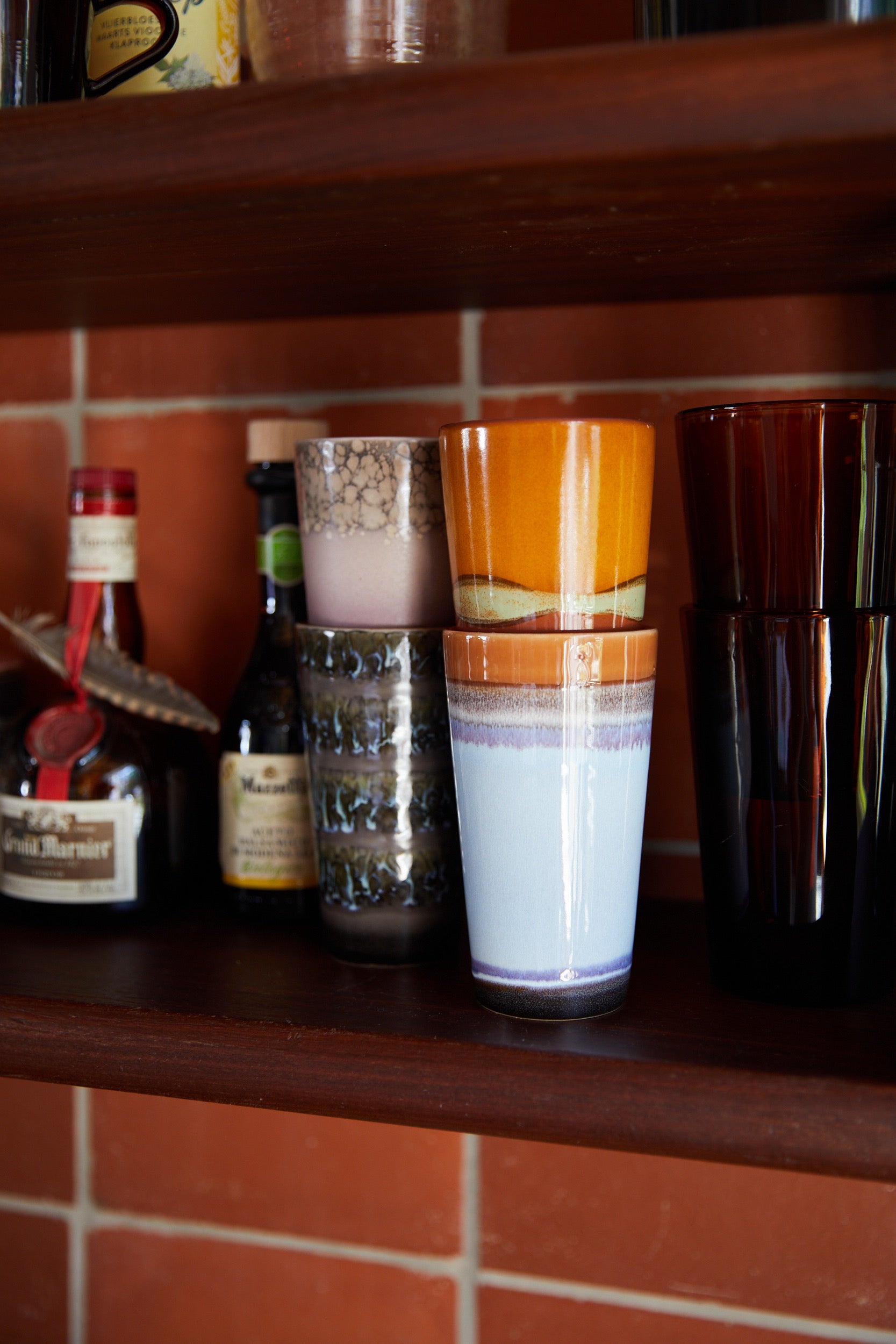 H.K LIVING  LATTE MUGS X 2 CLASH