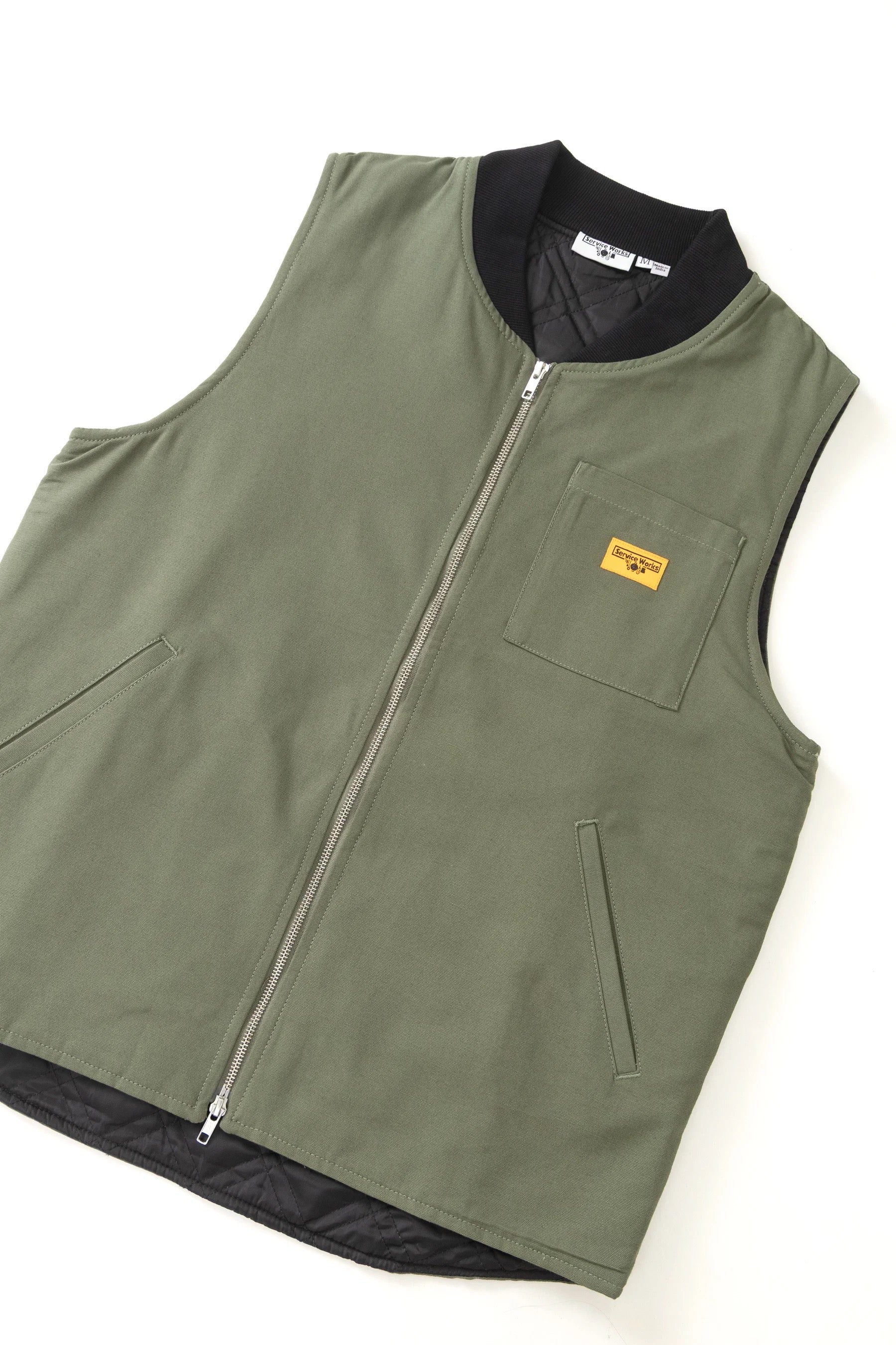 SERVICE WORKS  WORK VEST OLIVE