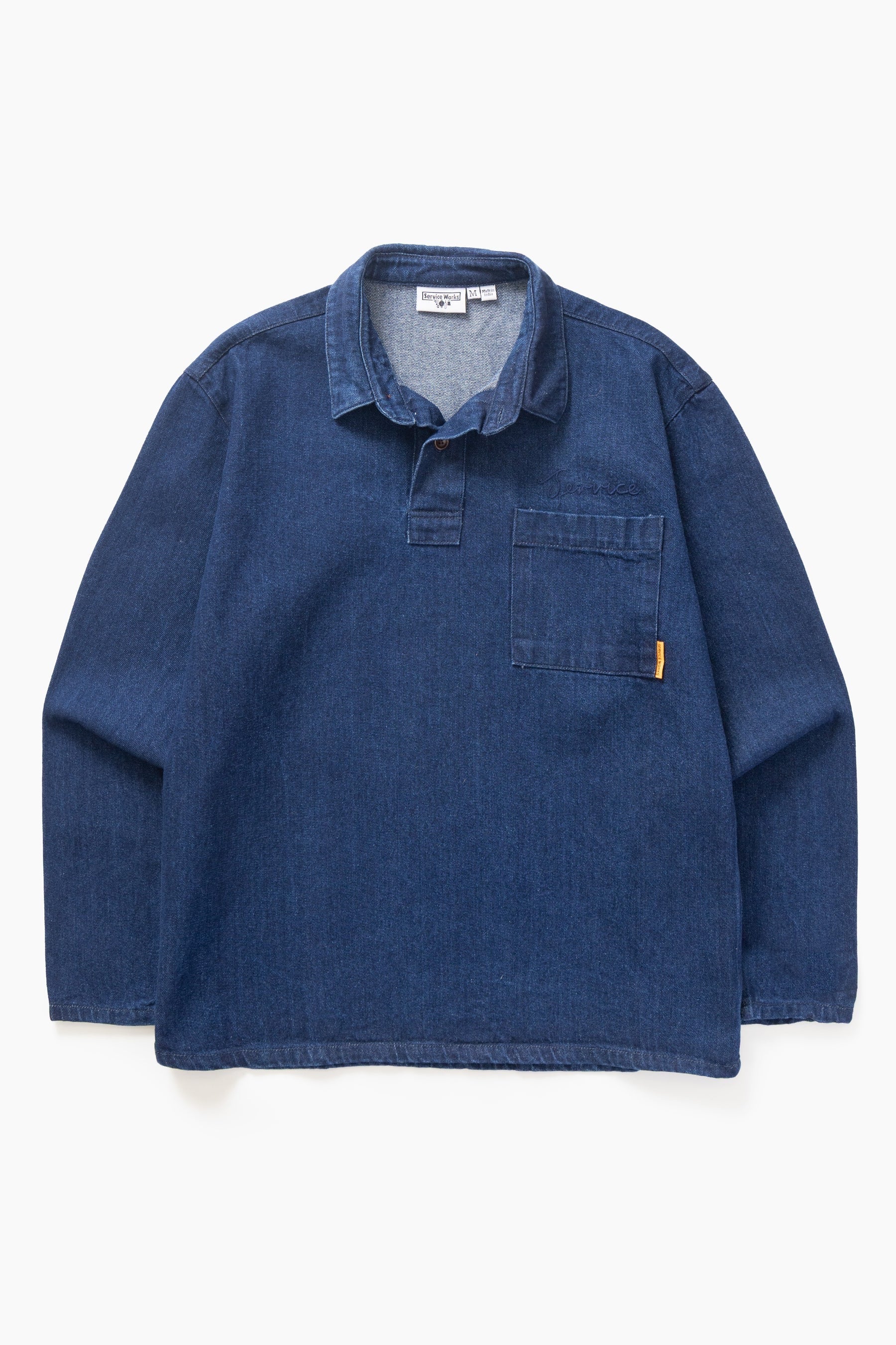 SERVICE WORKS  SCRIPT POPOVER DENIM ONE WASH