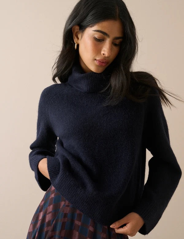 NOBODYS CHILD ROLL NECK Blue