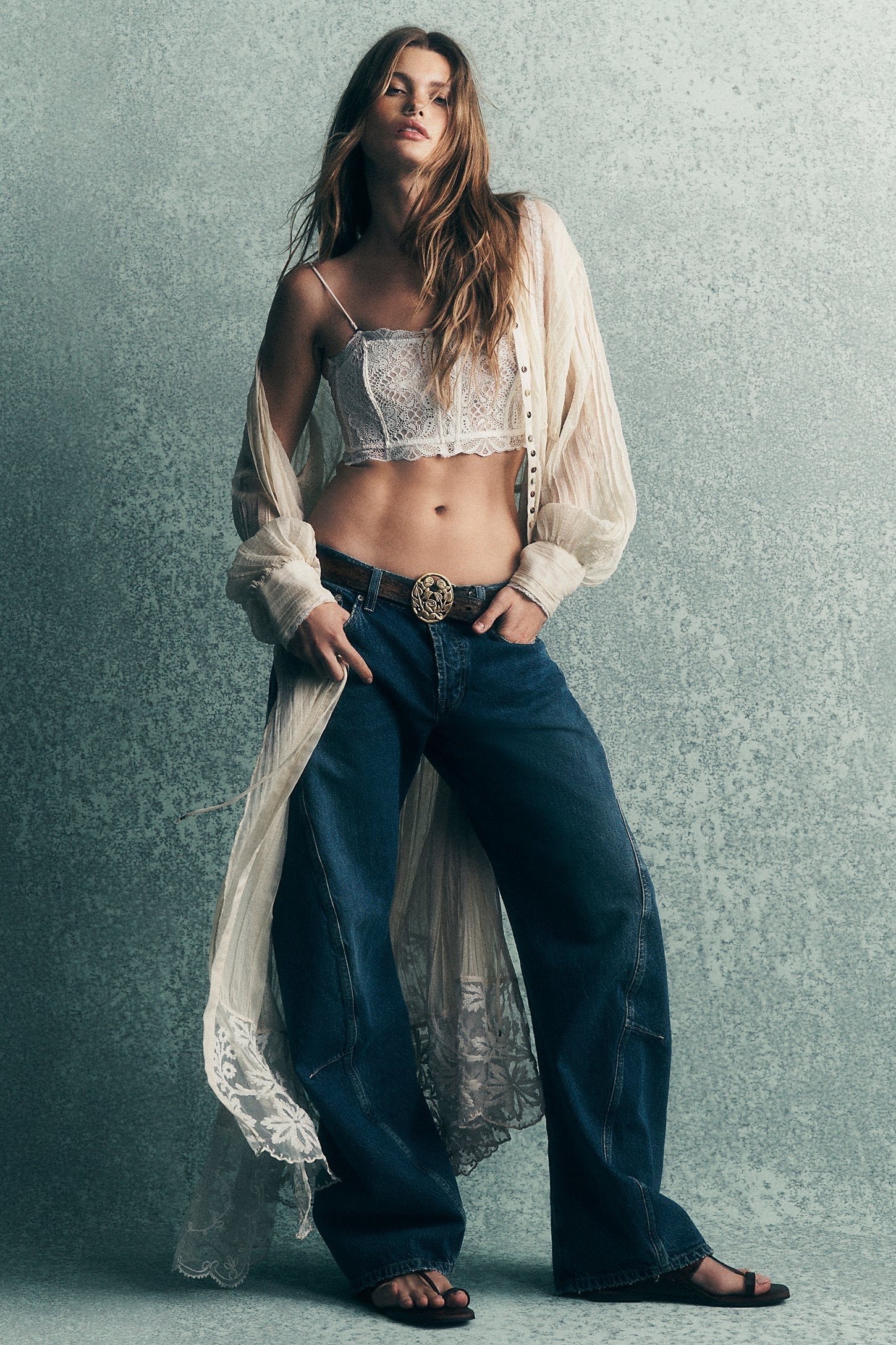 FREE PEOPLE  FABLE TWIST HEARTSONG INDIGO