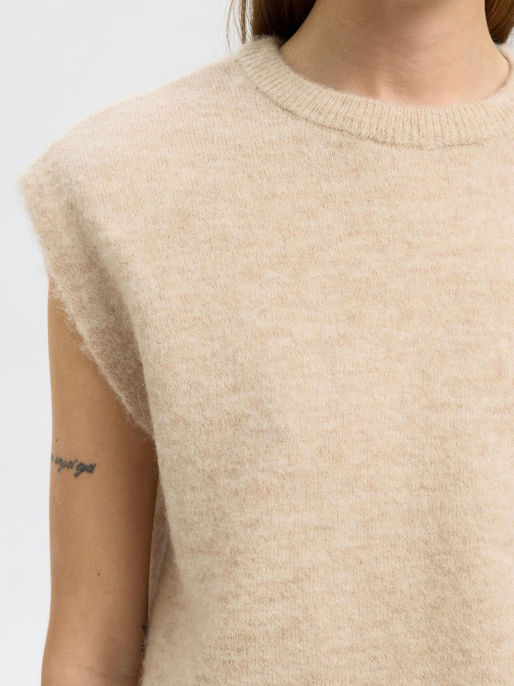 SELECTED LULU VEST BIRCH MELANGE