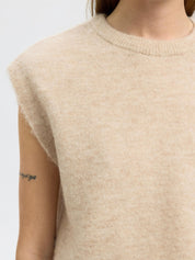 SELECTED LULU VEST BIRCH MELANGE