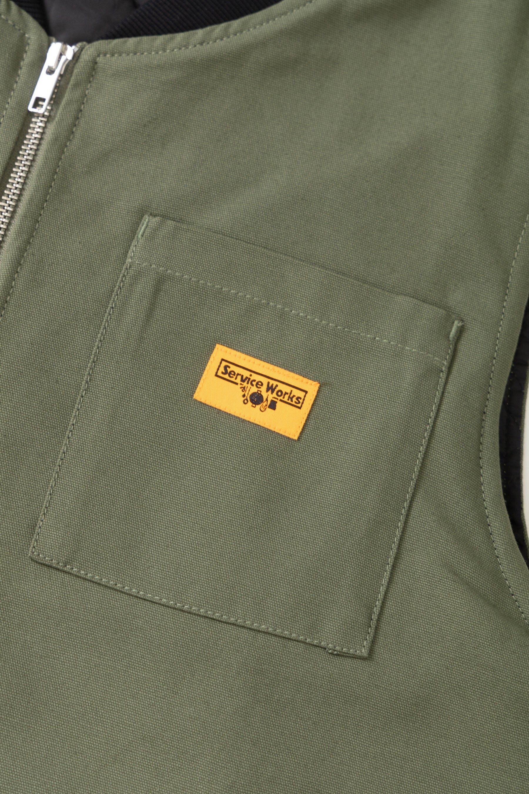 SERVICE WORKS  WORK VEST OLIVE