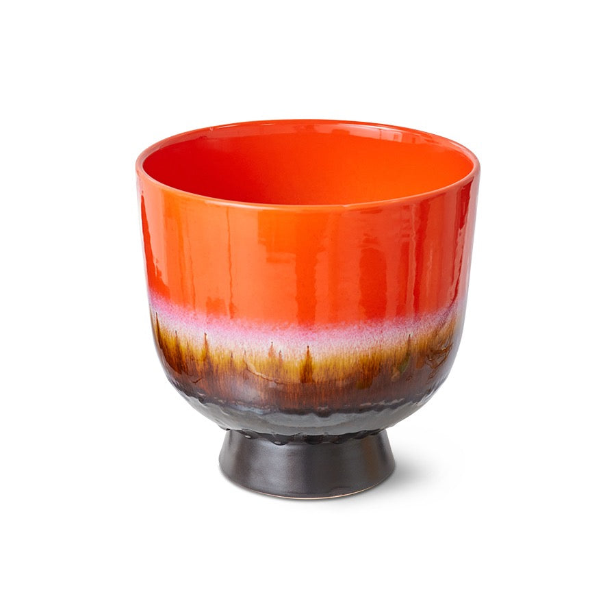 HKLIVING  RETRO FLOWER POT CHERRY RED