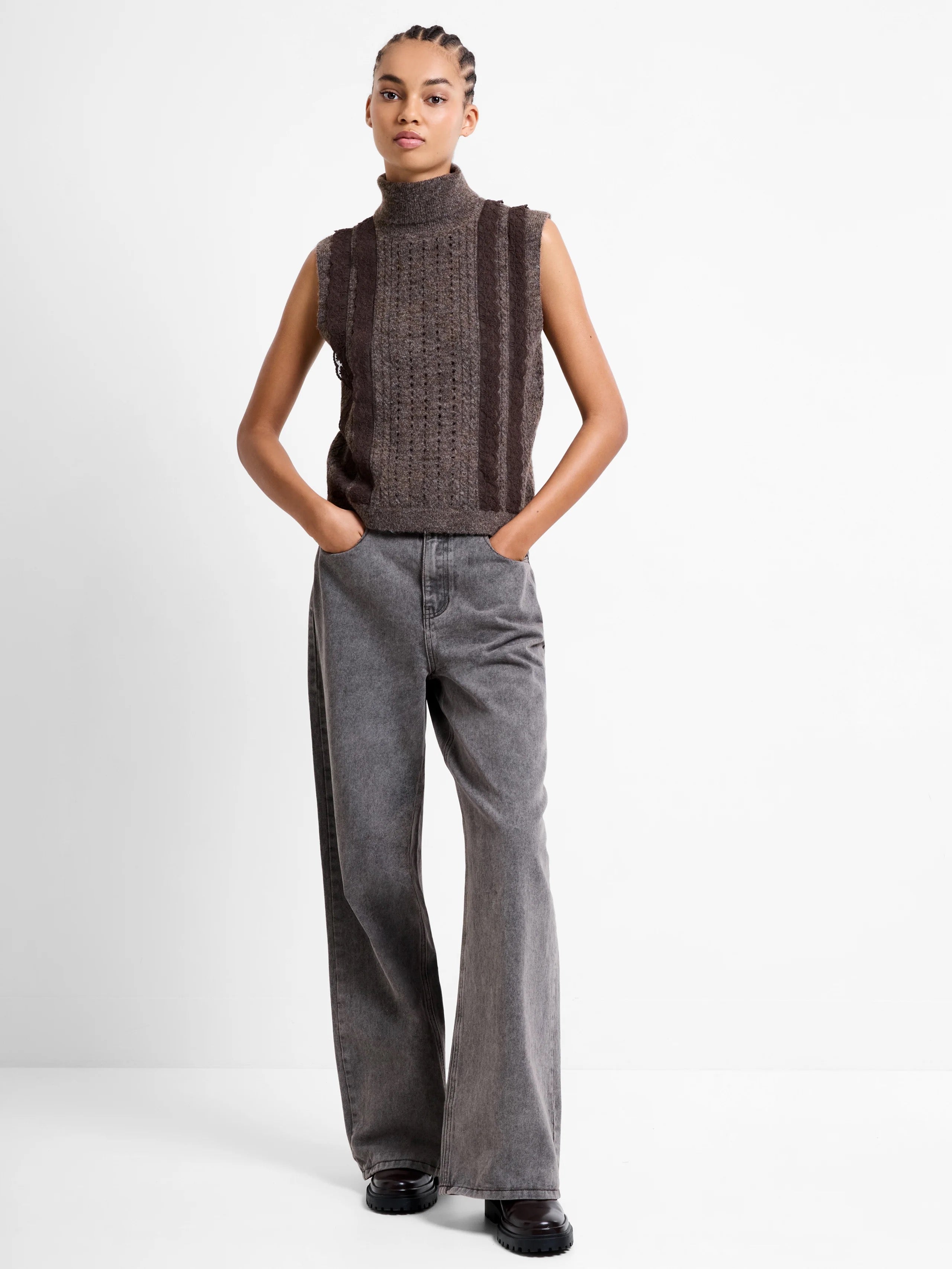 FRENCH CONNECTION  KEZIA TANK Brown