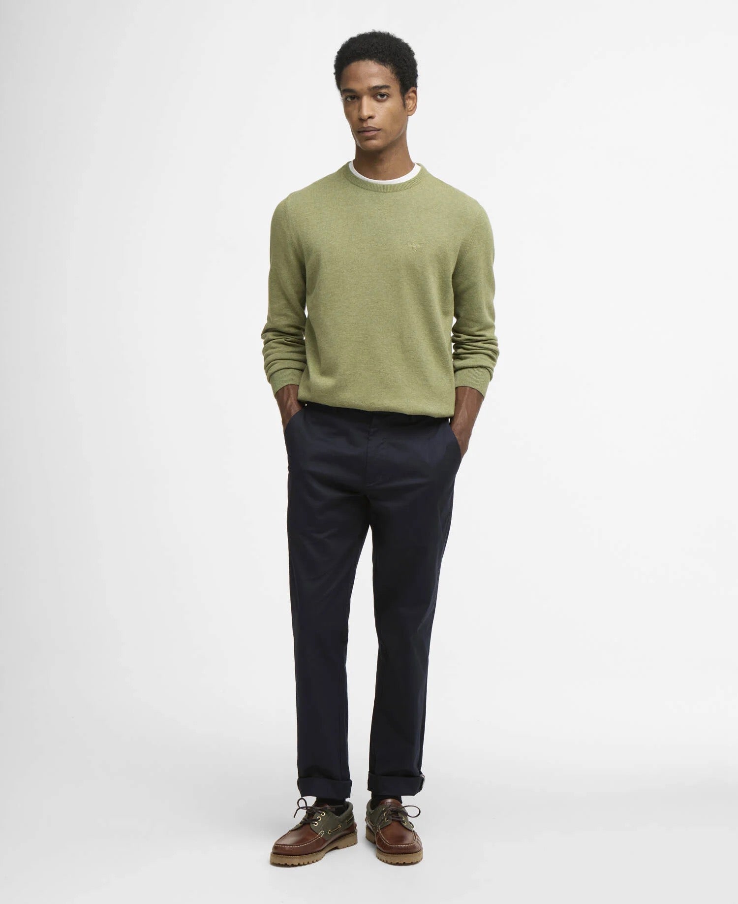 BARBOUR  PIMA CREW LAUREL GREEN