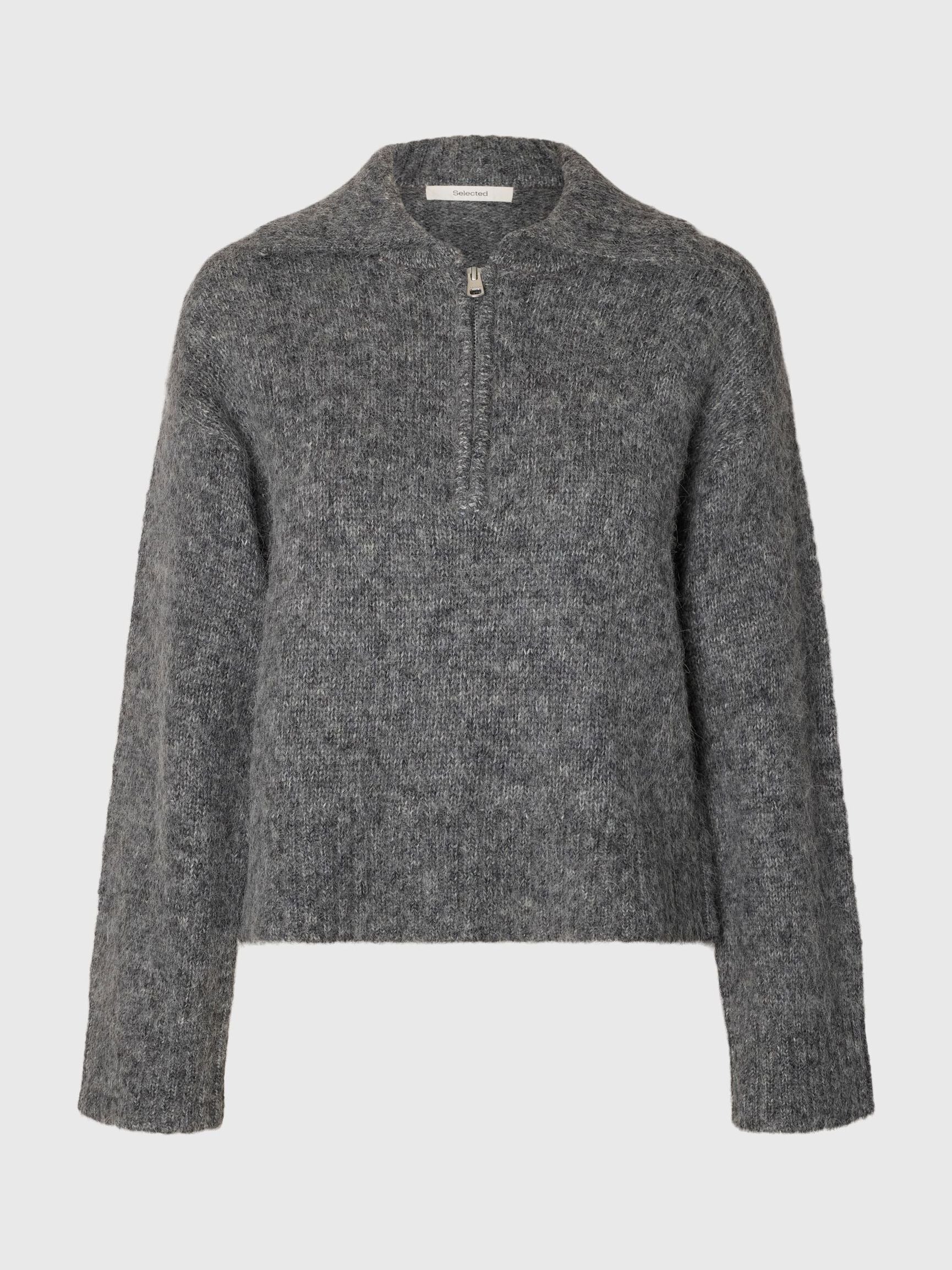 SELECTED ALPACA BLEND  GREY MELANGE