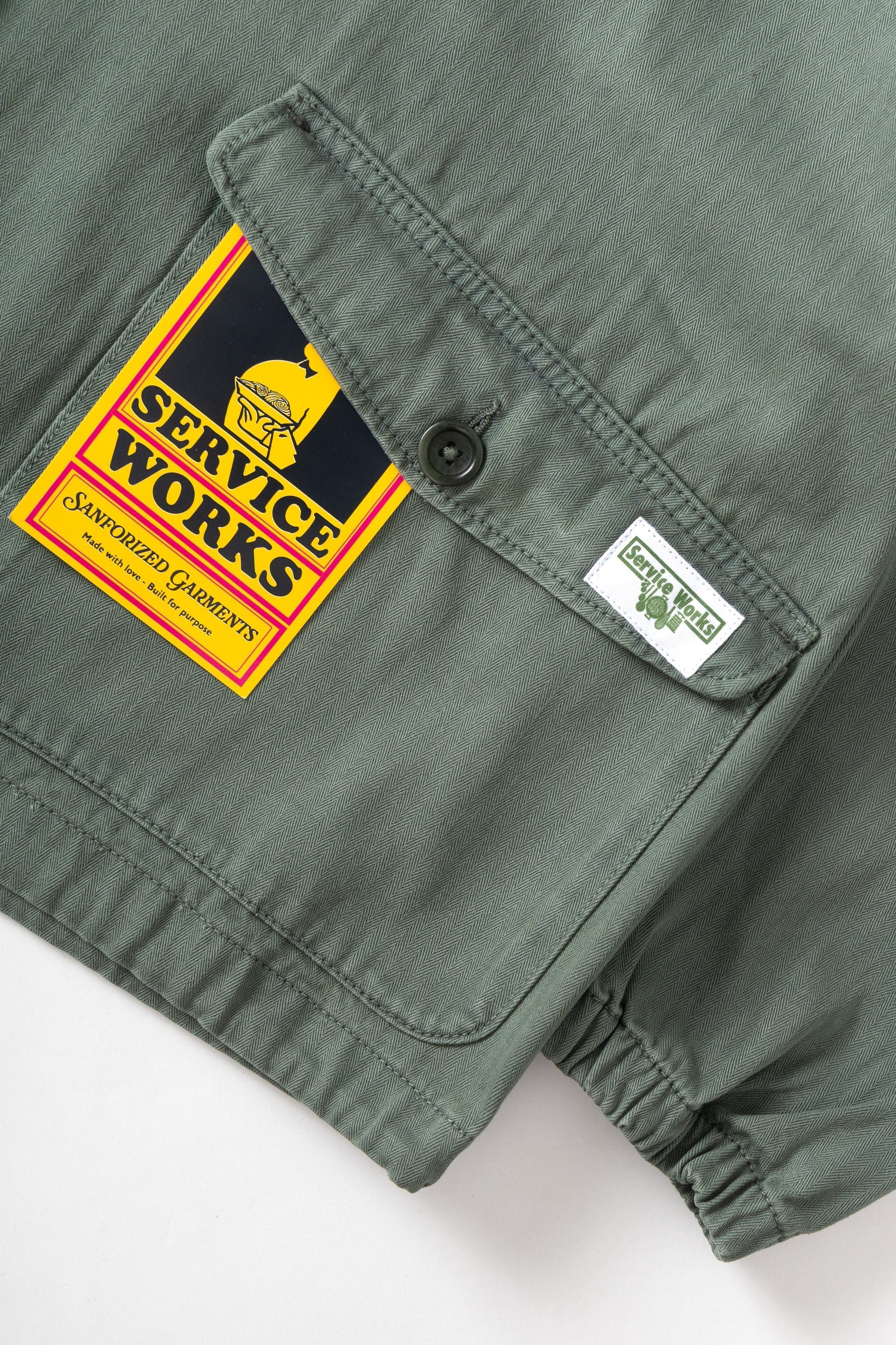 SERVICE WORKS  PIGMENT HBT SMOCK OLIVE