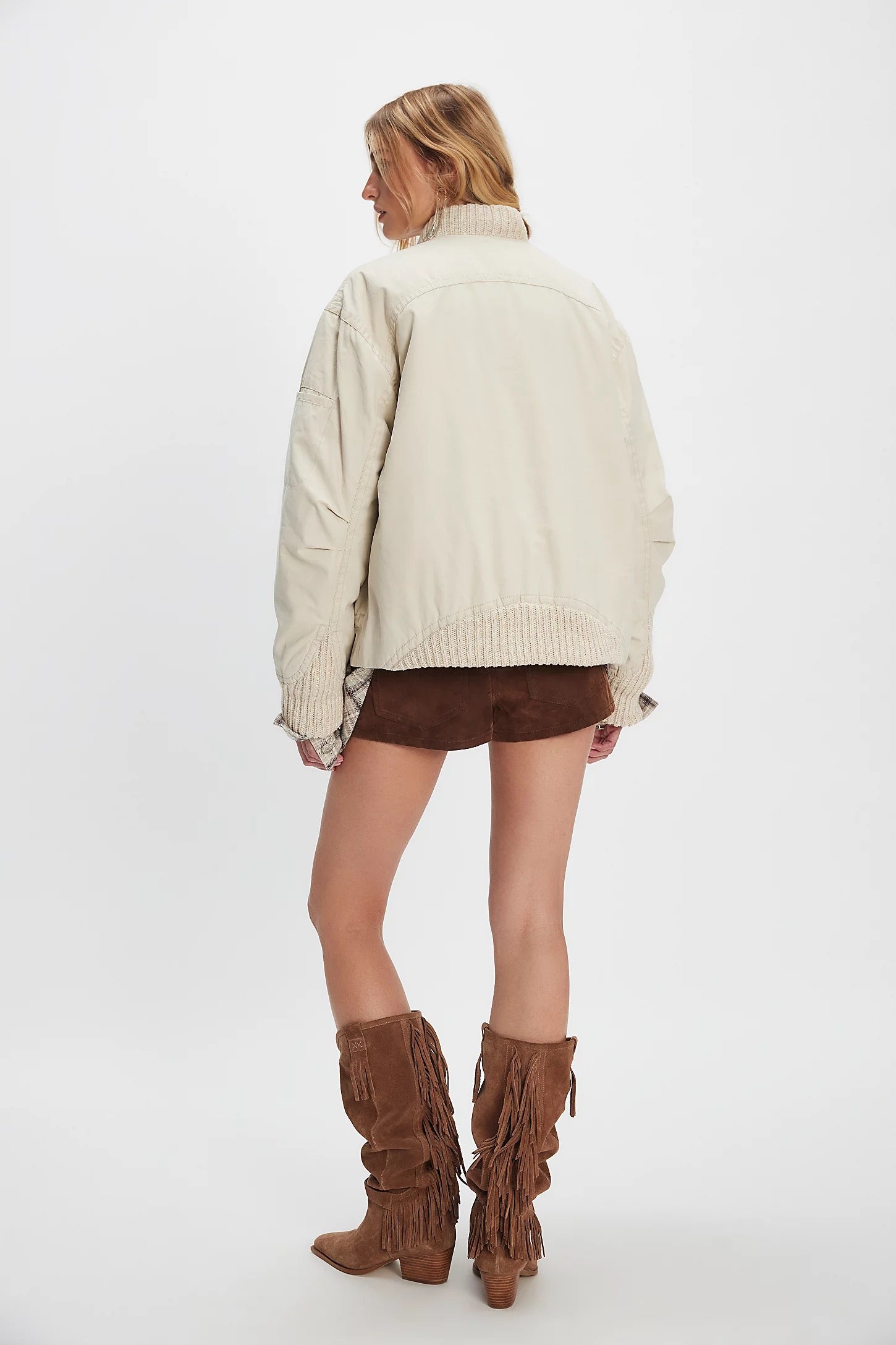 FREE PEOPLE  JAX BOMBRT WASHED ALMOND