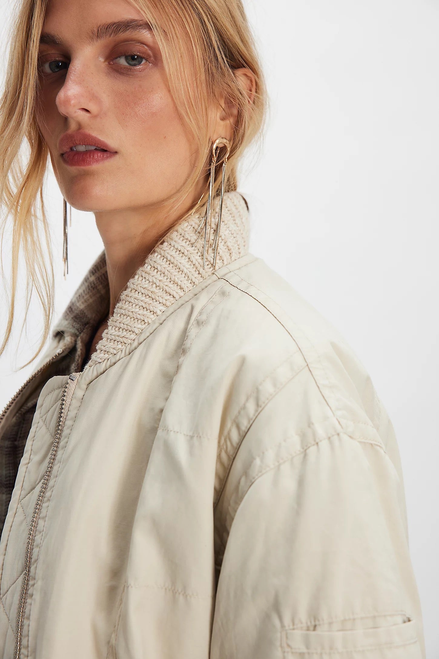 FREE PEOPLE  JAX BOMBRT WASHED ALMOND