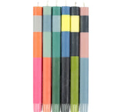 STRIPED CANDLES ABSTRACT MIXED