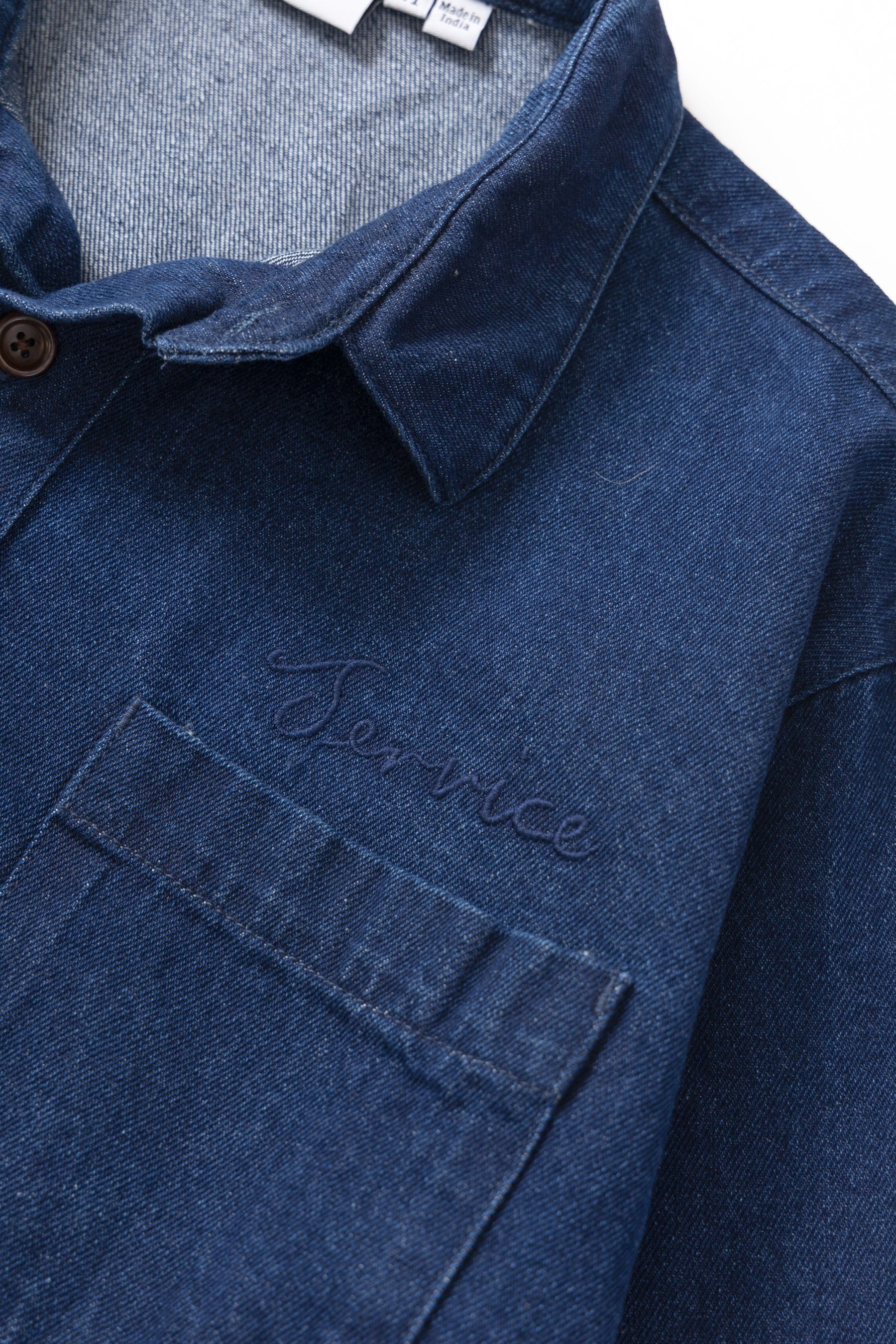 SERVICE WORKS  SCRIPT POPOVER DENIM ONE WASH